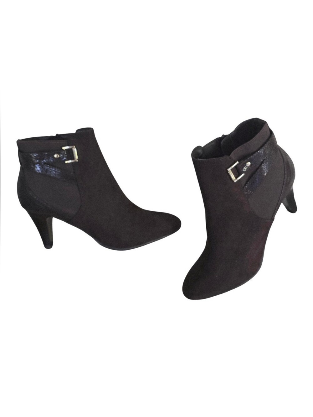 New w/o Box Karen Scott Women’s Dark Brown Suede Ankle Booties w/Buckle 8M